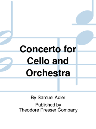Book cover for Concerto For Cello And Orchestra