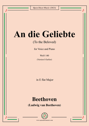 Book cover for Beethoven-An die Geliebte(To the Beloved),in E flat Major