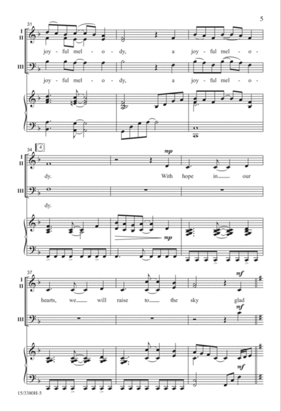 We Sing a Jubilant Song 3-Part scores gallery preview page 5