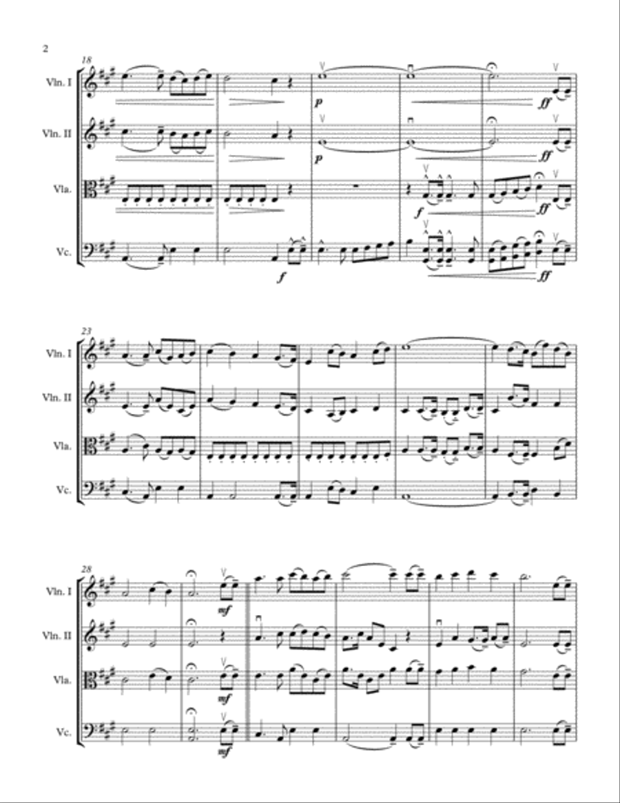 Two Hands United - Две руки String Quartet scores gallery preview page 2