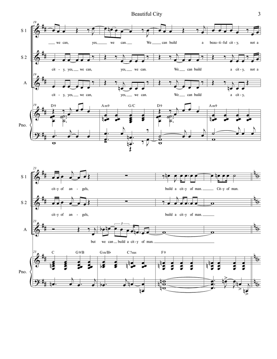 Beautiful City SSA scores gallery preview page 3