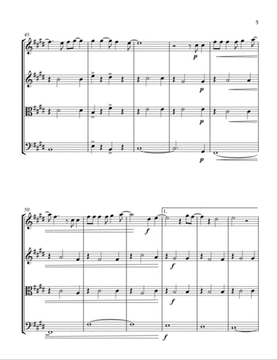 First Day Of My Life String Quartet scores gallery preview page 5