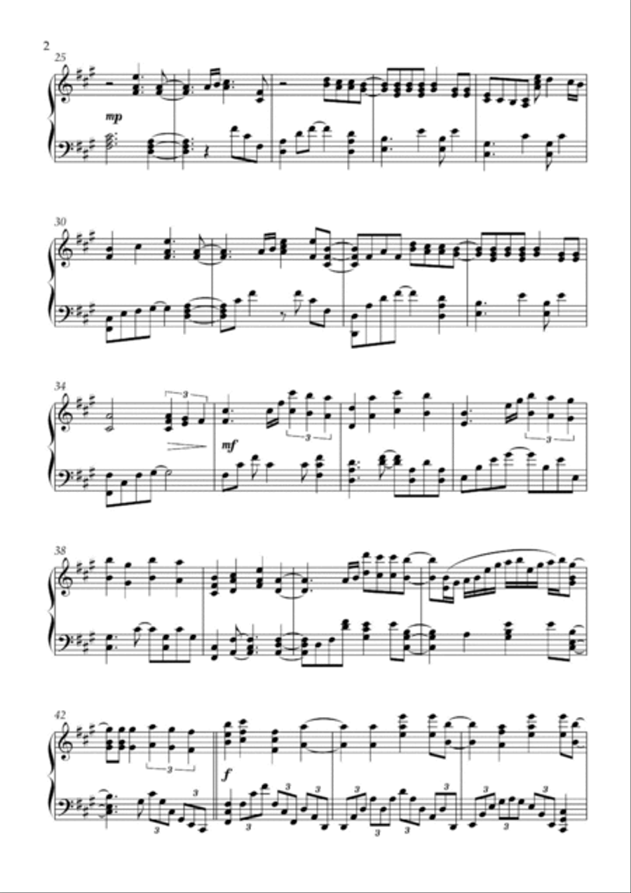 So Far Away Piano Solo scores gallery preview page 2