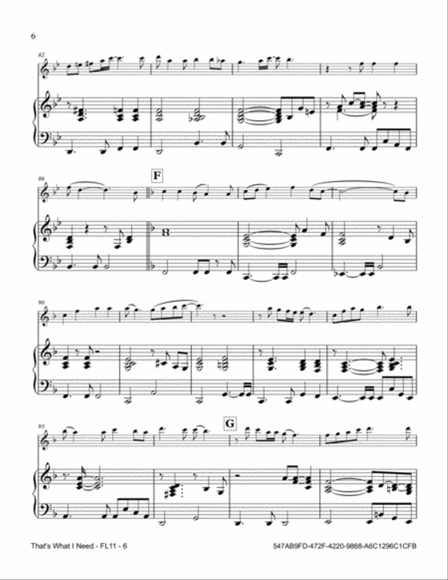 That's What I Need Flute Solo scores gallery preview page 6