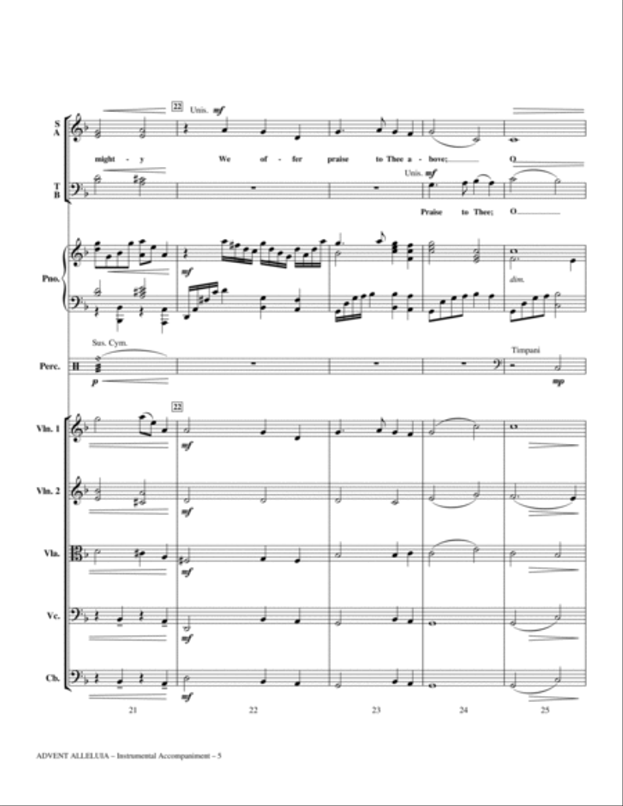 Advent Alleluia - Full Score Choir scores gallery preview page 5