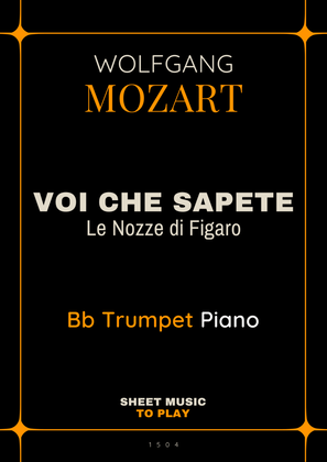 Book cover for Voi Che Sapete from Le Nozze di Figaro - Bb Trumpet and Piano (Full Score and Parts)