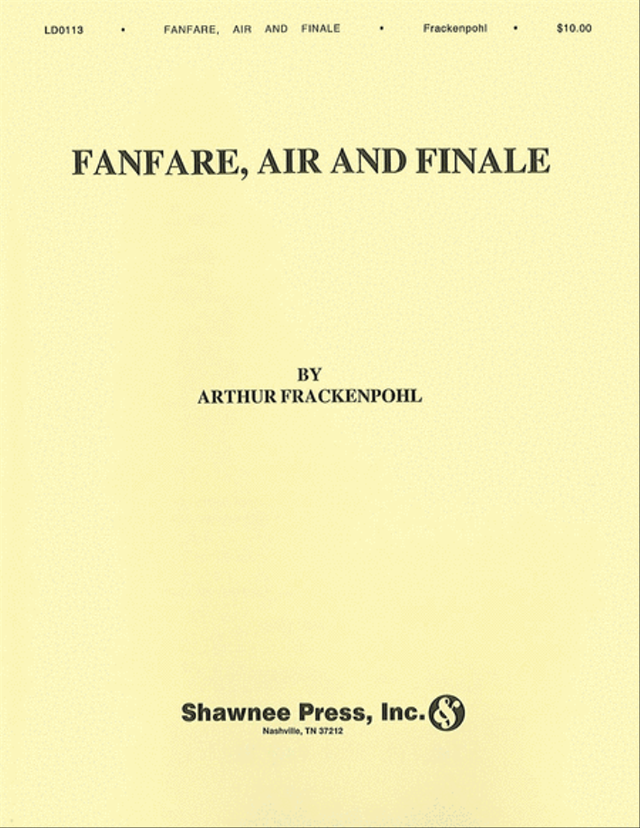 Arthur Frackenpohl: Fanfare, Air And Finale Saxophone Solo scores gallery preview page 1