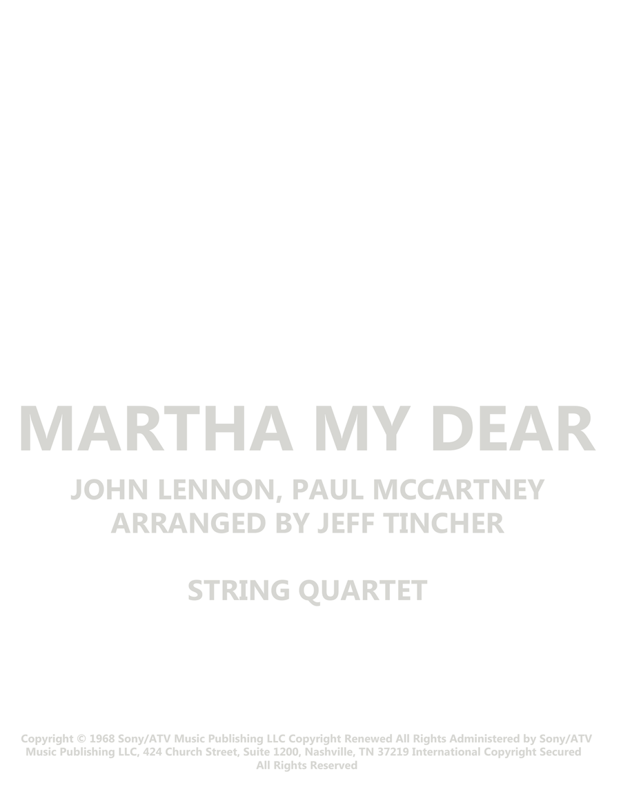 Martha My Dear String Quartet scores gallery preview page 1