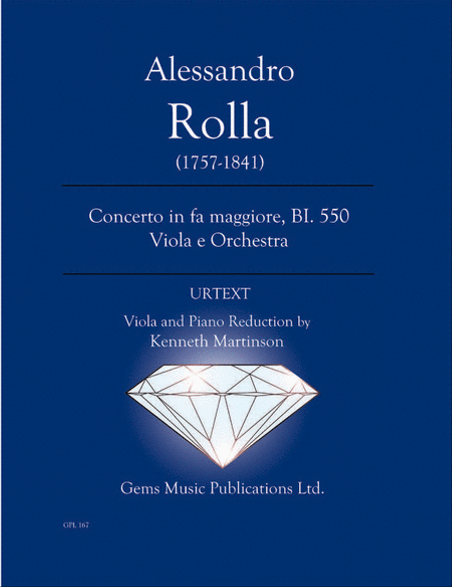 Concerto in fa maggiore, BI. 550 Viola e Orchestra Piano Accompaniment scores gallery preview page 1