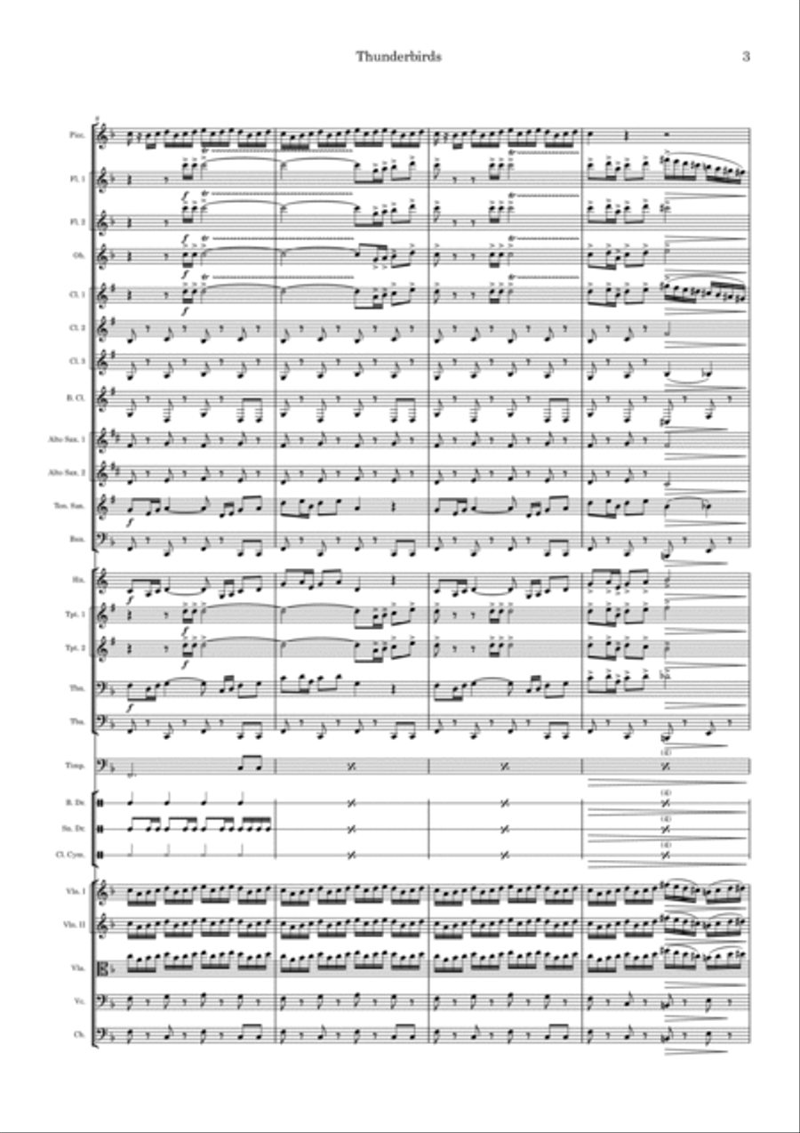 Thunderbirds Full Orchestra scores gallery preview page 3