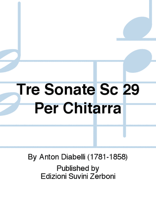 Book cover for Tre Sonate Sc 29 Per Chitarra