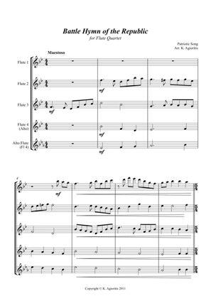 Battle Hymn of the Republic - Jazz Arrangement for Flute Quartet