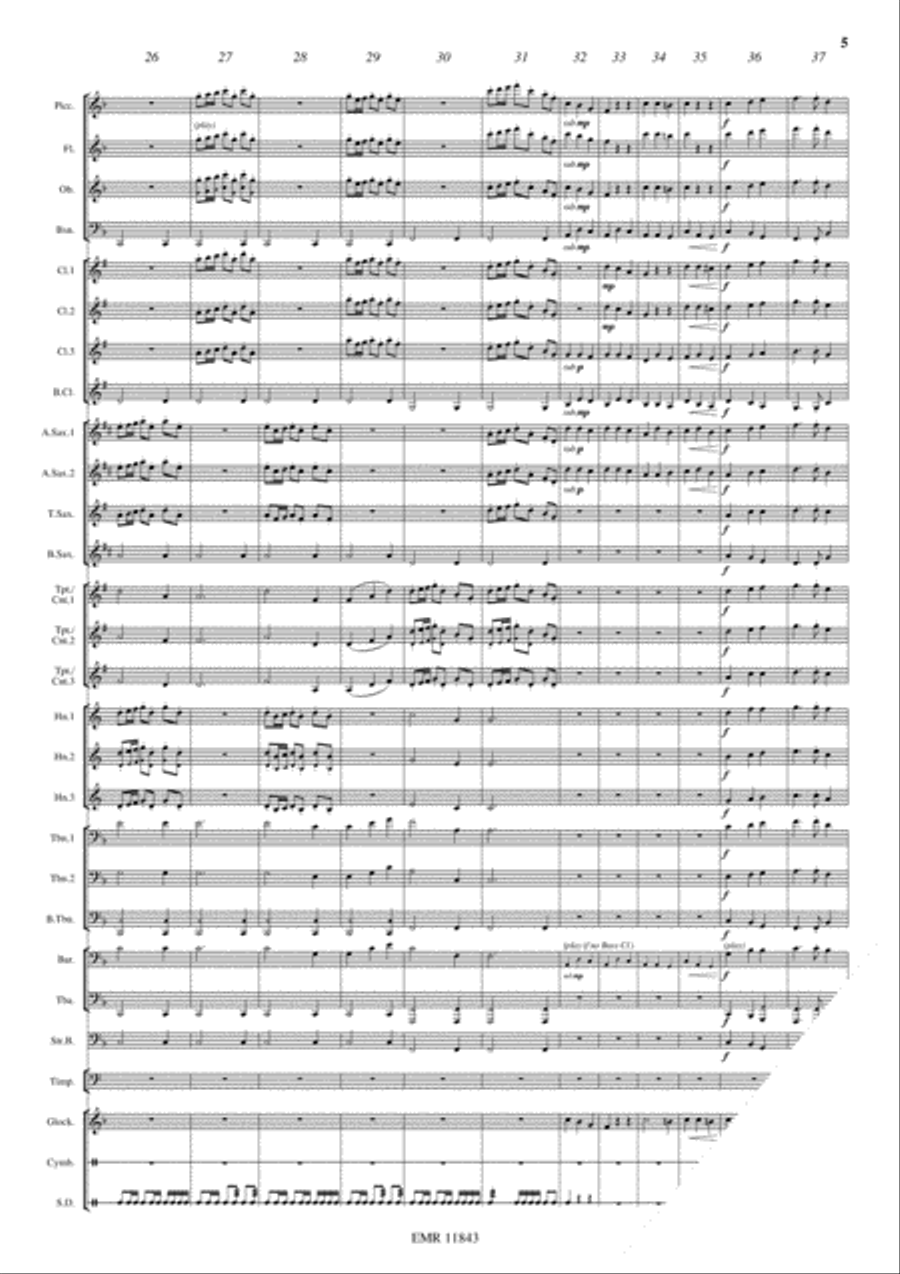 Galliard Battaglia Concert Band scores gallery preview page 6