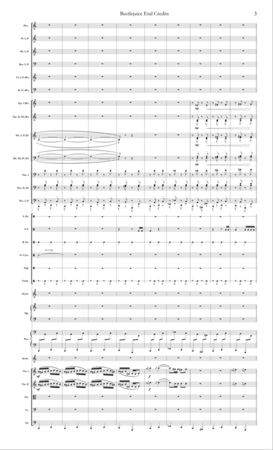 Beetlejuice - End Credits Full Orchestra scores gallery preview page 3