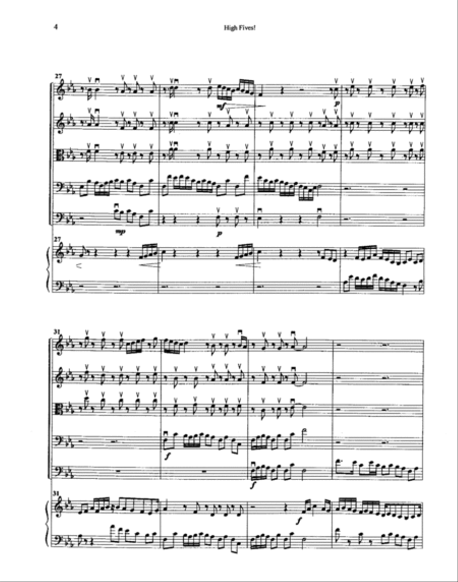 High Fives! Orchestra scores gallery preview page 5
