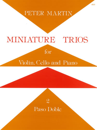 Book cover for Miniature Trios for Violin, Cello and Piano. Paso Doble