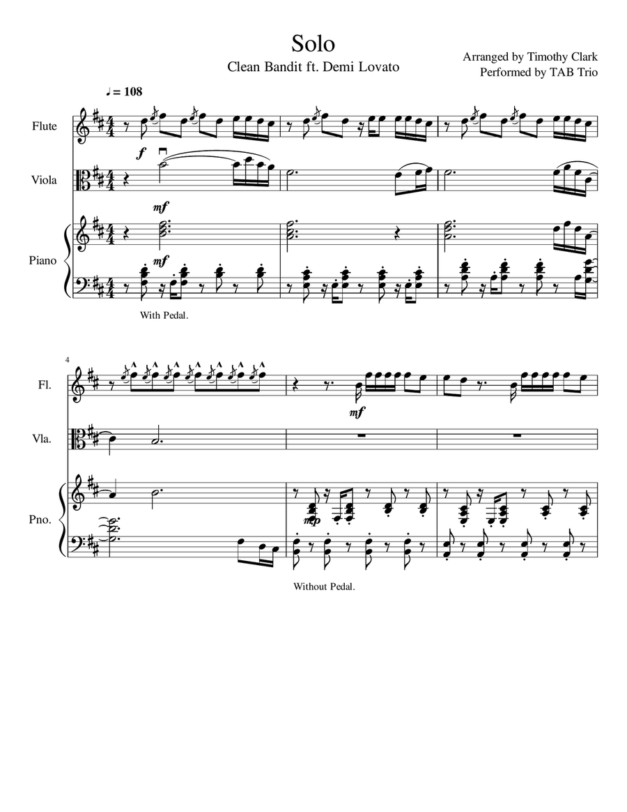 Solo (feat. Demi Lovato) Small Ensemble scores gallery preview page 1
