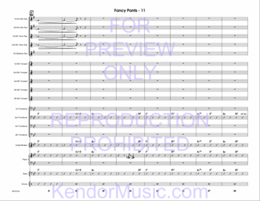 Fancy Pants (Full Score) Jazz Ensemble scores gallery preview page 12
