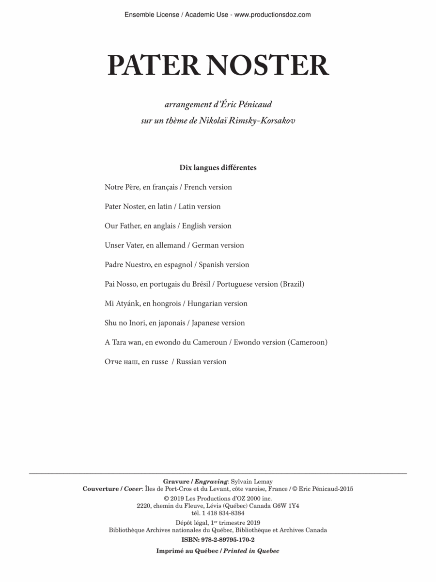 Pater Noster Classical Guitar scores gallery preview page 1