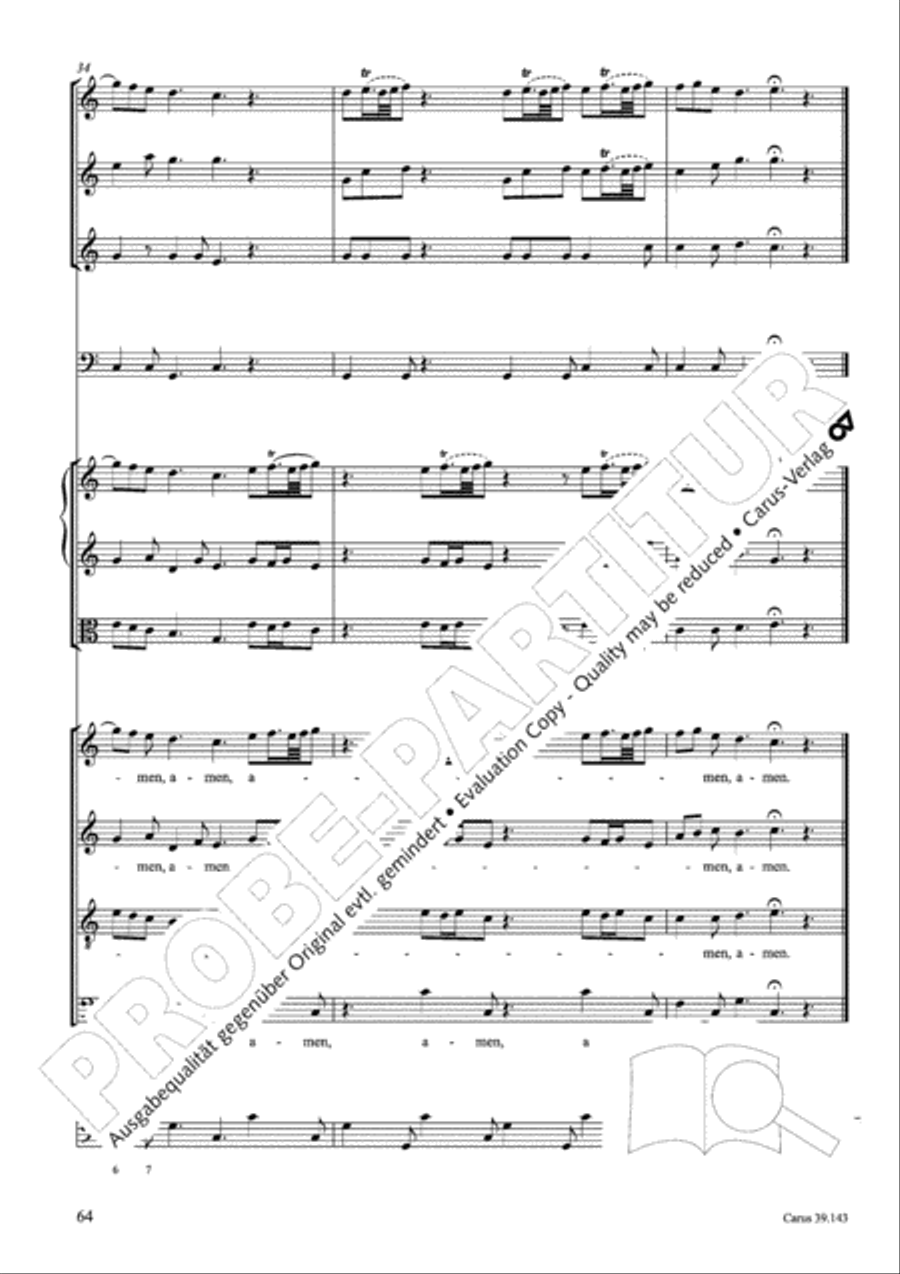 Magnificat in C major 4-Part scores gallery preview page 65