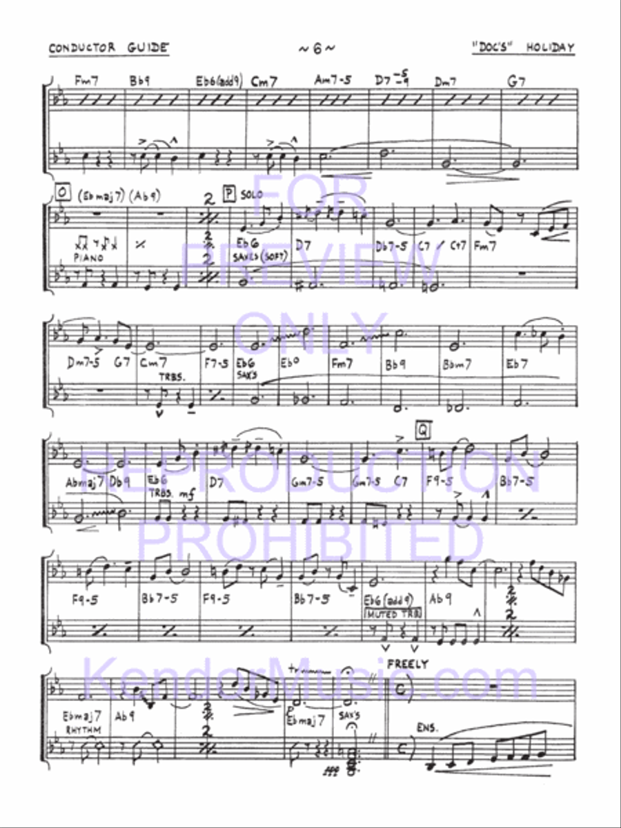 Doc's Holiday Jazz Ensemble scores gallery preview page 7