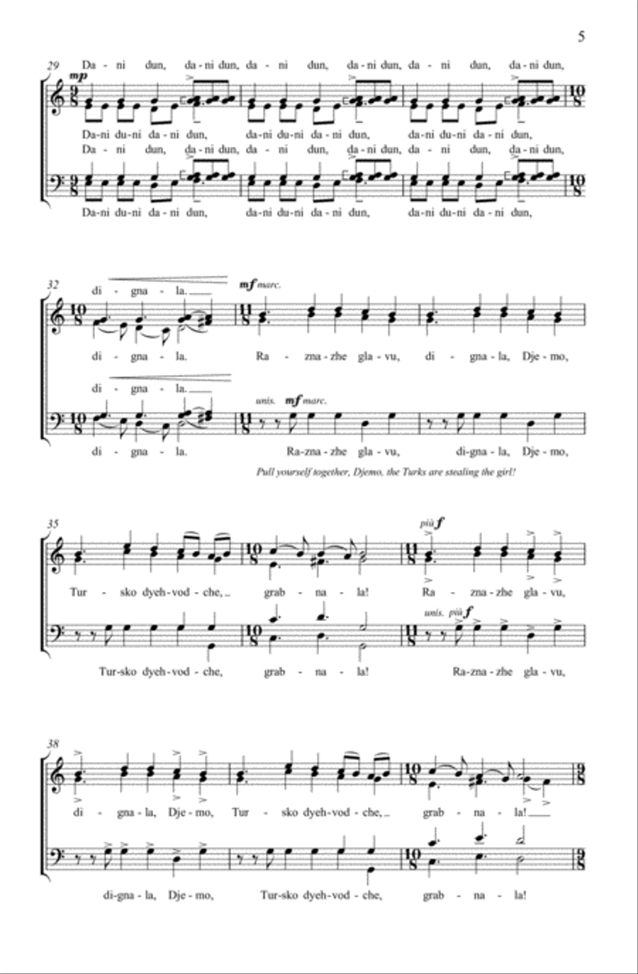 Ne sedi, Djemo (Don't just sit there, Djemo!) 4-Part scores gallery preview page 4