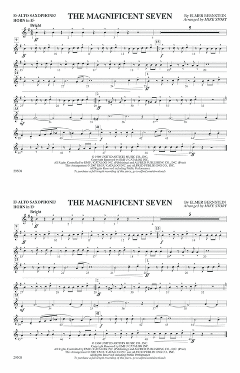 The Magnificent Seven: E-flat Alto Saxophone