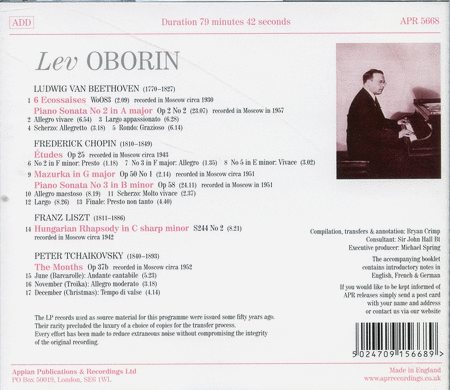 Russian Piano: Oborin