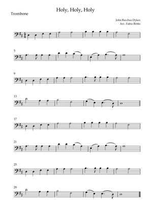 Book cover for Holy, Holy, Holy (Traditional Christian Song) for Trombone Solo
