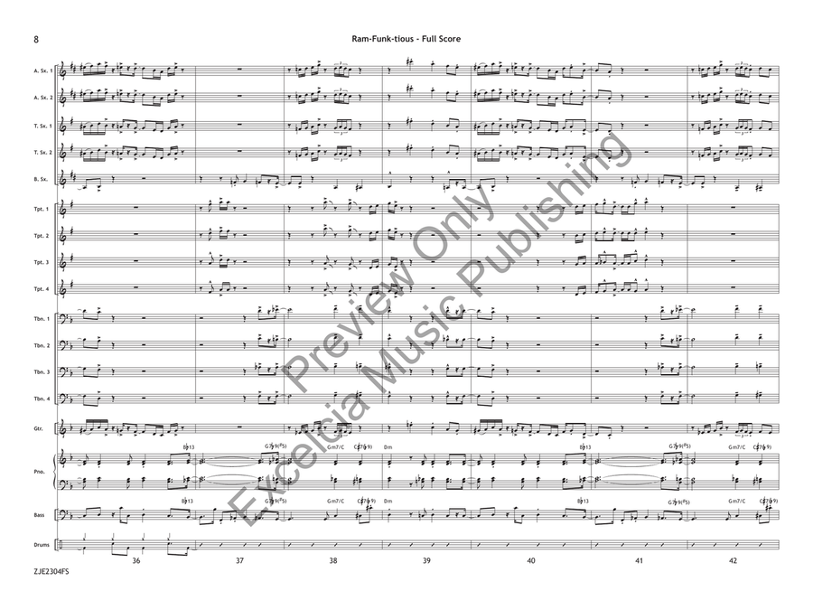 Ram-Funk-tious Ram-Funk-tious Jazz Ensemble scores gallery preview page 9