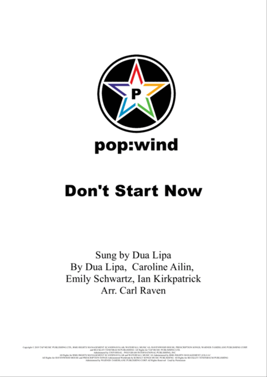 Don't Start Now Trumpet Solo scores gallery preview page 1