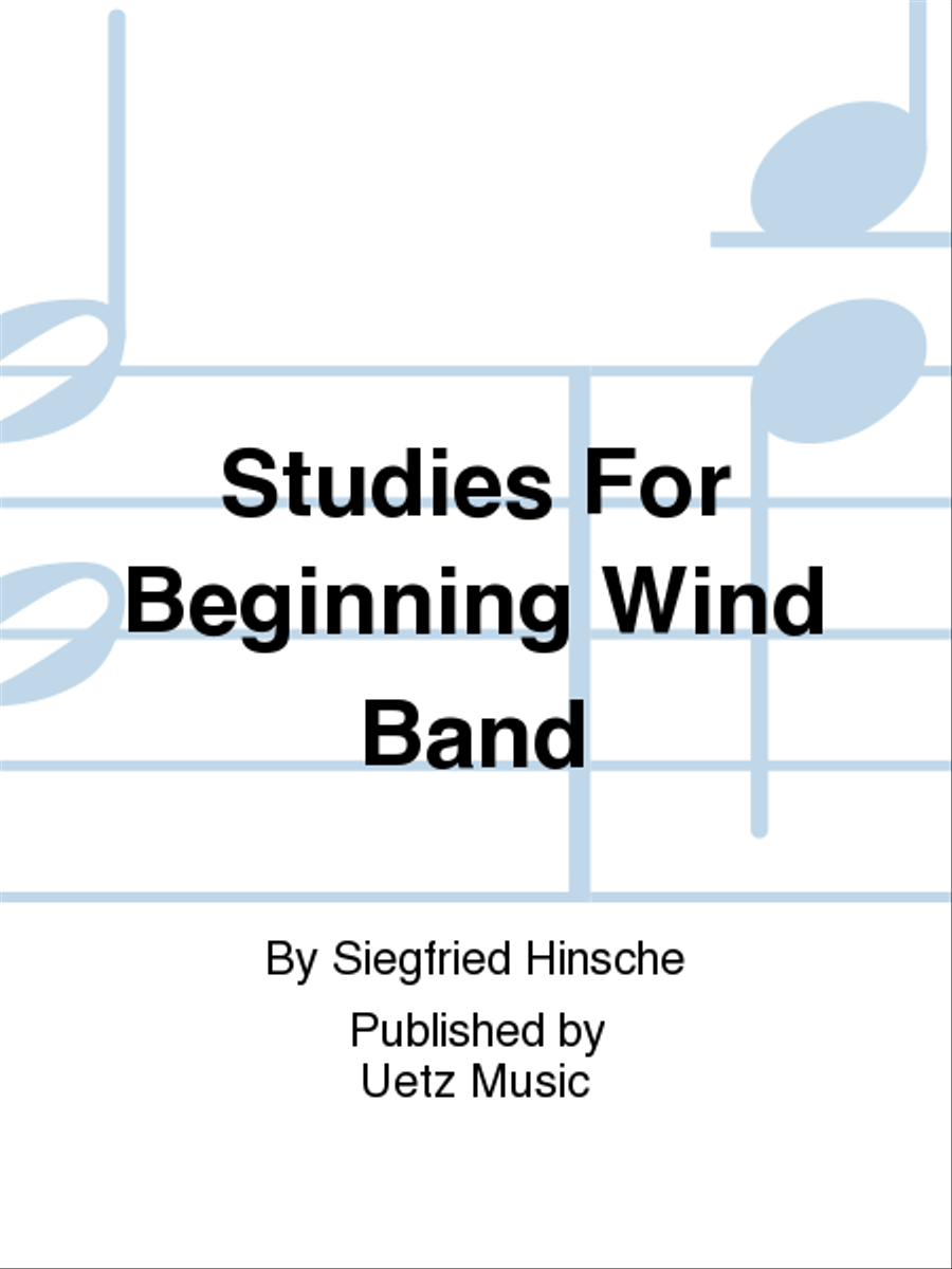 Studies For Beginning Wind Band Concert Band scores gallery preview page 1