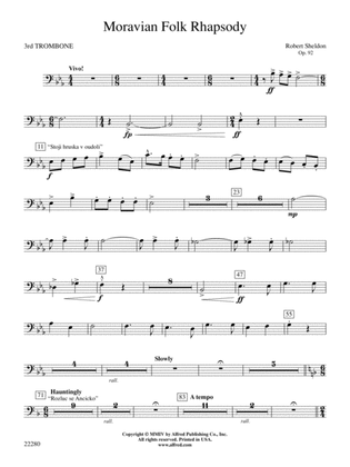 Moravian Folk Rhapsody: 3rd Trombone