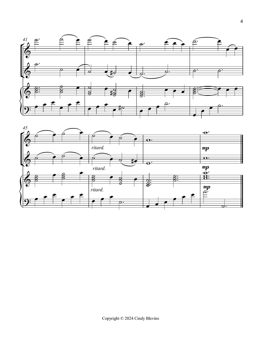 God Rest Ye Merry, Gentlemen, for Flute, Oboe and Piano Woodwind Duet scores gallery preview page 5