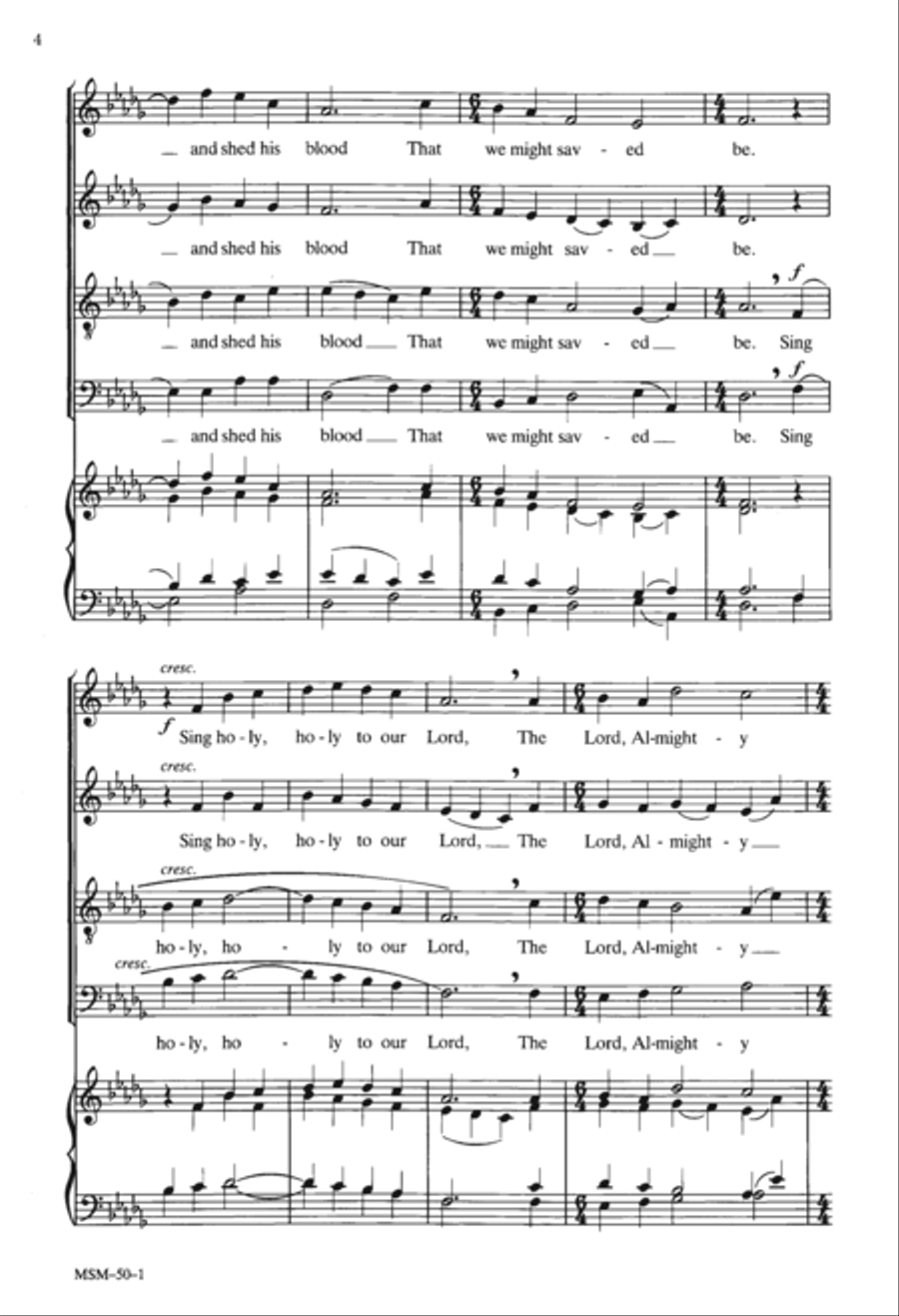 E'en So, Lord Jesus, Quickly Come 4-Part scores gallery preview page 4