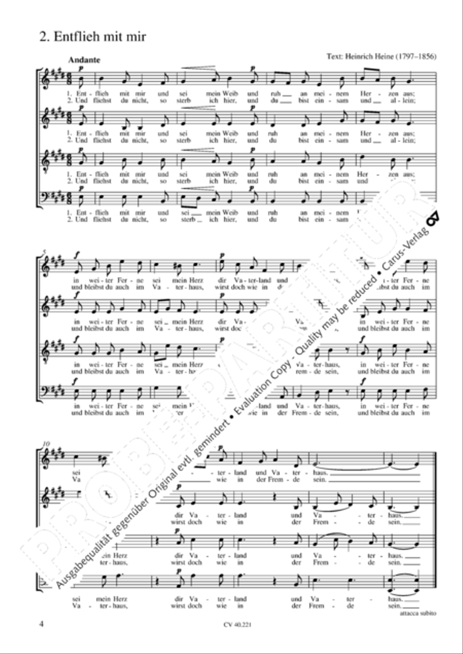 Im Freien zu singen (Heft 1) Choir scores gallery preview page 5