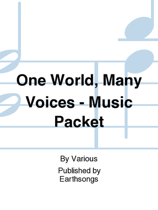Book cover for one world, many voices - music packet