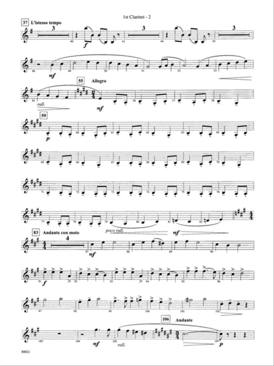 A Christmas Festival: 1st B-flat Clarinet Full Orchestra scores gallery preview page 2
