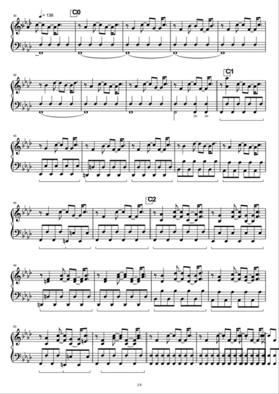 Intense Piano Solo scores gallery preview page 2