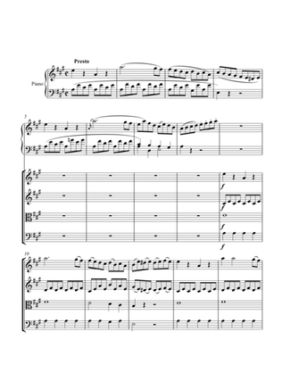 For String Quartet and Piano: Mozart's 23rd Piano Concerto, K. 488 - 3rd Movement