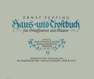 Book cover for Haus- und Trostbuch, Heft 2