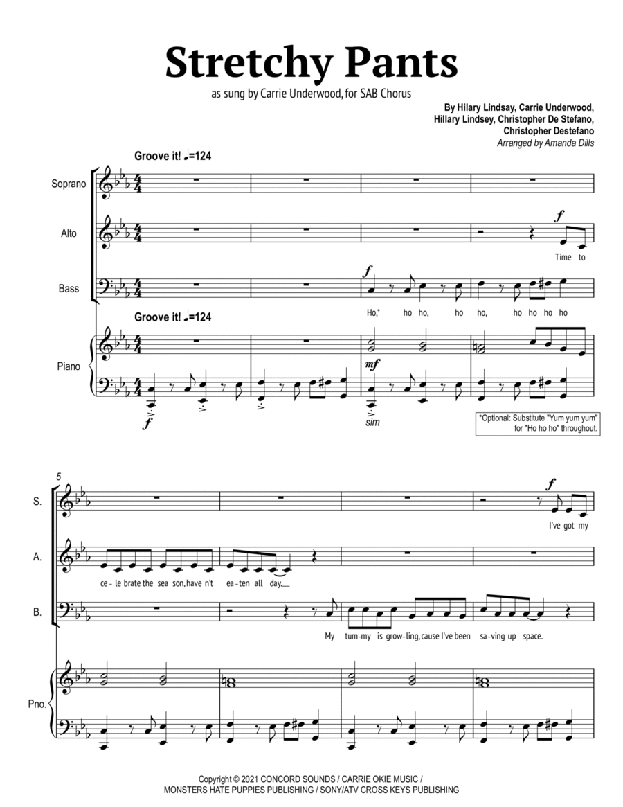 Stretchy Pants 3-Part scores gallery preview page 1