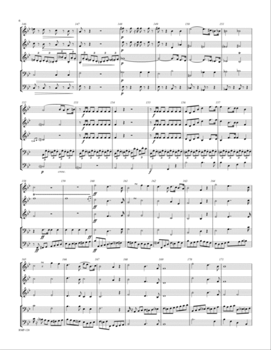 Wagner - Entry of the Guests from Tannhauser (for Brass Quintet) Brass Quintet scores gallery preview page 6