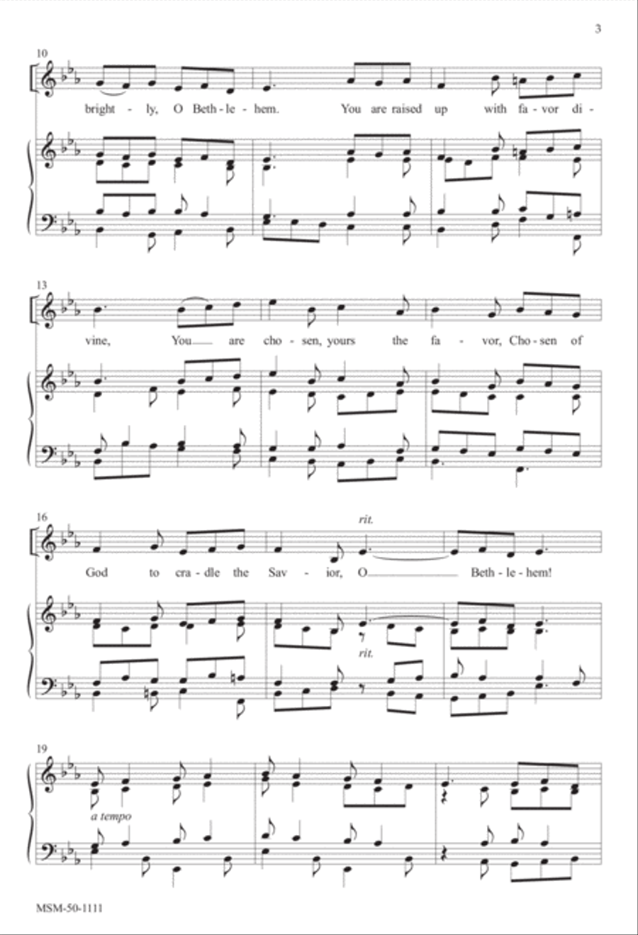 O Bethlehem 4-Part scores gallery preview page 3