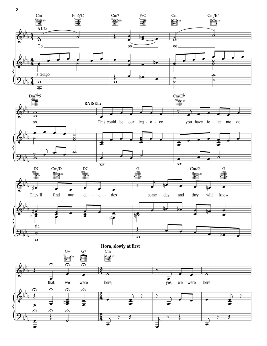 We Were Here Piano, Vocal, Guitar scores gallery preview page 2