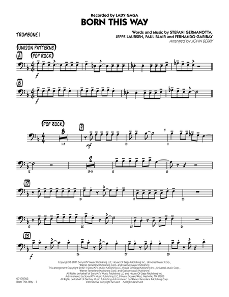 Born This Way - Trombone 1