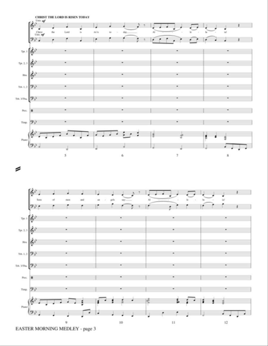 Easter Morning Medley - Score Choir scores gallery preview page 2