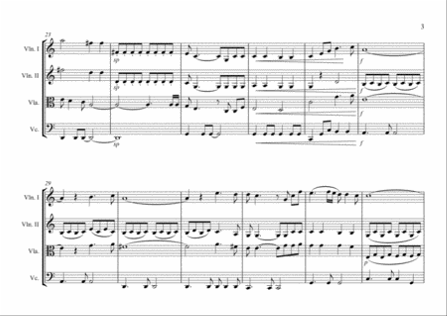 Come What May String Quartet scores gallery preview page 3