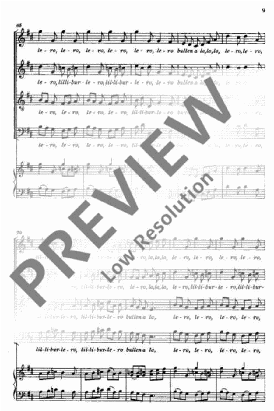 Four Songs from the British Isles 4-Part scores gallery preview page 10