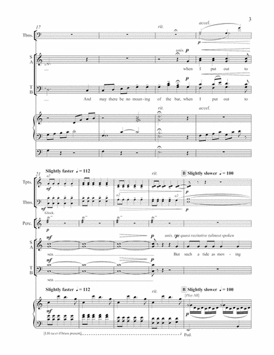 Love Was My Lord and King!: 3. Crossing the Bar (Downloadable SATB Brass Version Full/Choral Score)